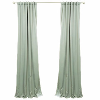 Clair de Lune Light Sage Green Silky Satin Curtain 4