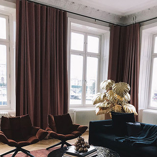 Fine Rich Chocolate Brown Velvet Curtain