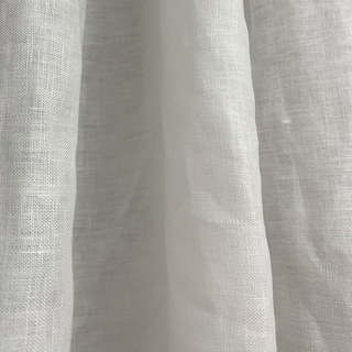 Shabby Chic Ivory White 100% Flax Linen Curtain 3