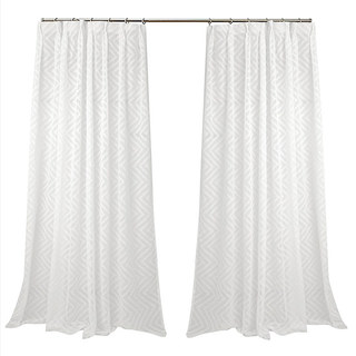 Echo Vertical Wave Patterned Ivory White Voile Curtain 3