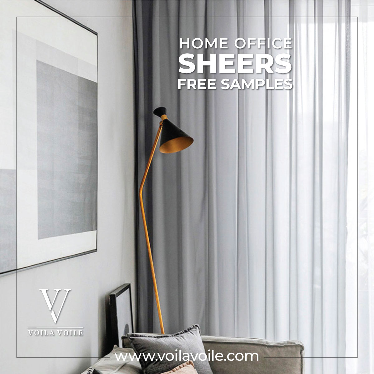 Home Office Curtains: Elevating Your Workspace with Made To Measure Voile Curtains
