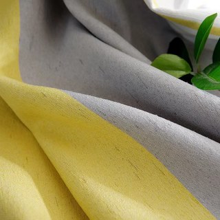 Tuscan Sun Yellow Grey Striped Curtain 4