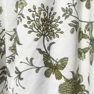 Butterfly and Bloom Sage Olive Green Floral Velvet Curtains 6