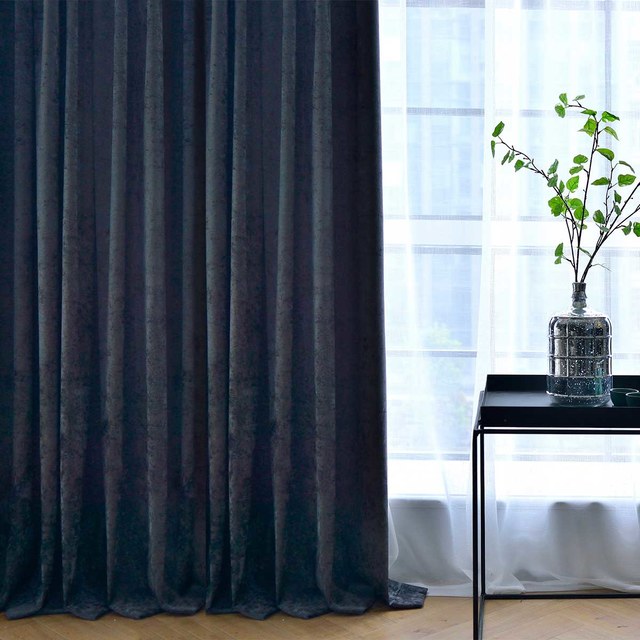 Luxury Grey Colour Chenille Curtain 1
