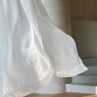Satiny Touch Ivory White Voile Curtain 2