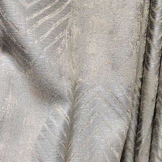 Leaf Dance Luxury Jacquard Silver Grey Curtains 4
