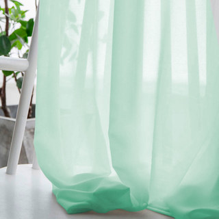 Soft Breeze Mint Green Chiffon Voile Curtain 2
