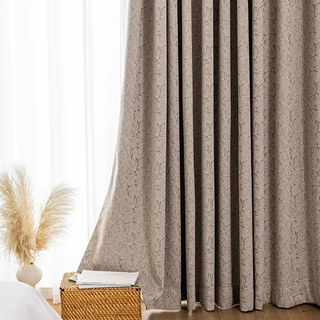 Allure Luxury Jacquard Beige and Cream Lace Curtain