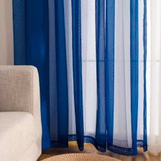 Smarties Navy Blue Soft Sheer Voile Curtain 2