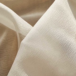 Sand Dune Textured Shimmering Ivory White Voile Curtain 4