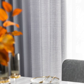 The Bright Side Light Grey Heavy Sheer Voile Curtain 2