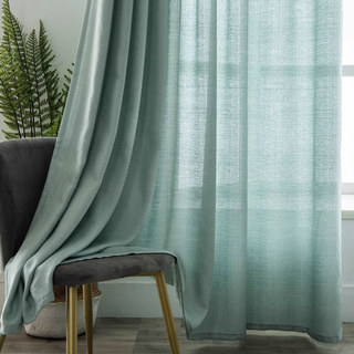 The Bright Side Mint Green Heavy Voile Curtain 2