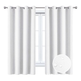 Malibu Waterproof Blackout Twill White Outdoor Curtain