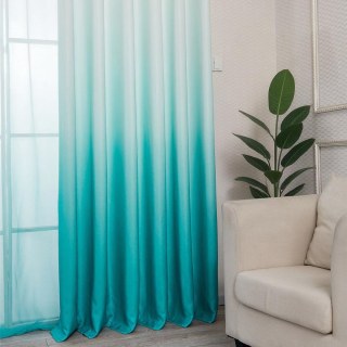 Candy Land Linen Style Blue Ombre Curtain 2