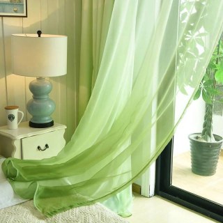 Candy Land Ombre Green Voile Curtain