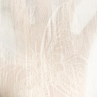 Gossamer Butterflies Ivory Striped Floral Voile Curtain 4