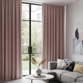 Matte Majesty Dusky Pink 100% Blackout Velvet Curtain 3