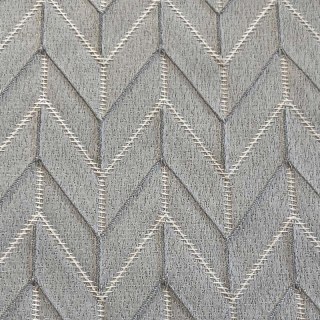 Elegante Art Deco Chevron Silvery Grey Curtains