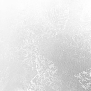 Shimmering Leaves Ivory White Voile Curtain