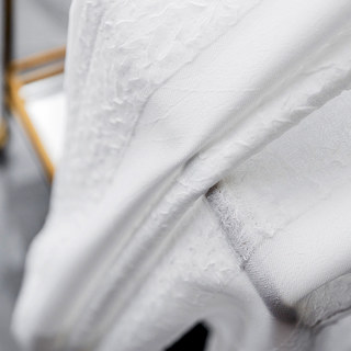 Funkier Rideau voilé blanc broyé avec bandes épaisses 10