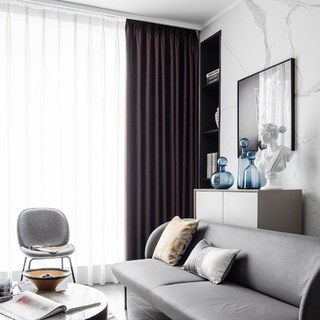 Superthick Willow feuilles café brun 100% noir rideau 3