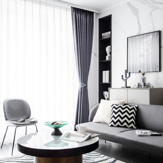 Superthick Willow feuilles gris clair 100% noir rideau 13