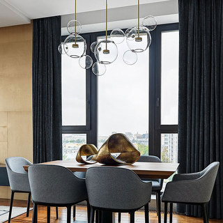 Metallic Fantasy Subtle Texturé Scintillant Scintillant Midnight Bleu Marine Rideau 2