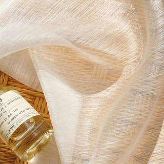 Paris Cascade Shimmering blanc rayé Sheer Voile Rideau 7