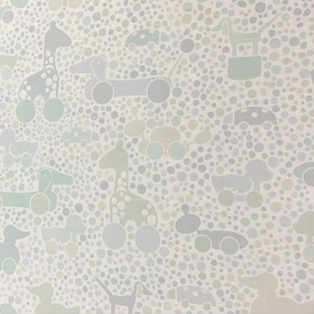 Maison Bouncy Animaux pointillés Pastel Couleur Imprimer Rideau 1