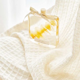 Coton tissé Blend Waffle modèle blanc lourd rideau de voile 2