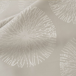 Dandy Pissenlit Luxe 3D Jacquard Beige Crème Rideau 3