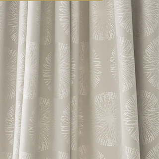 Dandy Pissenlit Luxe 3D Jacquard Beige Crème Rideau 1