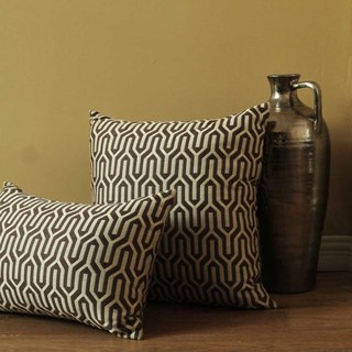 Trellis espagnol Jacquard Double face Crème Brun Rideau géométrique 9