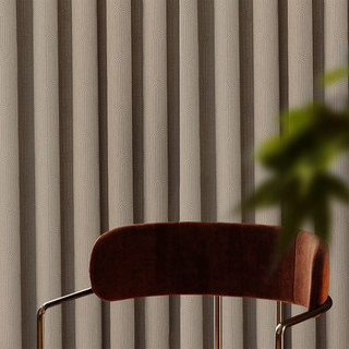 Rolling Hills Chenille Art Déco Géométrique Mocha Crème Rideau noir 3