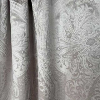 Royal Mirage Crème Taupe Rideau en Velours Damassé