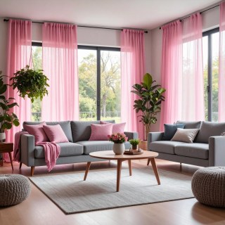Smarties Rose Pink Soft Sheer Voile Curtain
Smarties Rose Pink Rideau Voile Doux et Transparent