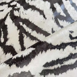 Rayures de Tigre Noir et Blanc Rideau Imprimé Animal 5