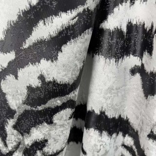 Rayures de Tigre Noir et Blanc Rideau Imprimé Animal 4