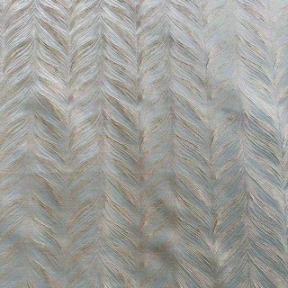 Aqualuna Luxe Jacquard Rideau bleu d'oeuf de canard avec or Herringbone Détails 5
