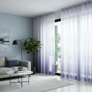 Candy Land Ombre Gris Voile Rideau