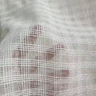 Rideau Voile Crème Style Lin Ethereal Grid 4