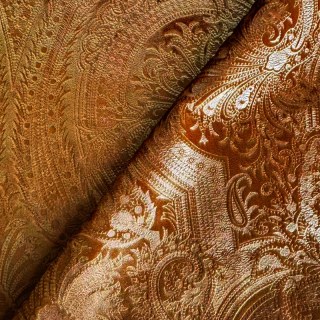 Rideau en velours damassé orange Royal Mirage 3