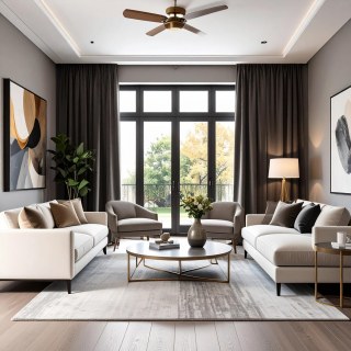 Rideau de velours taupe gris lustré