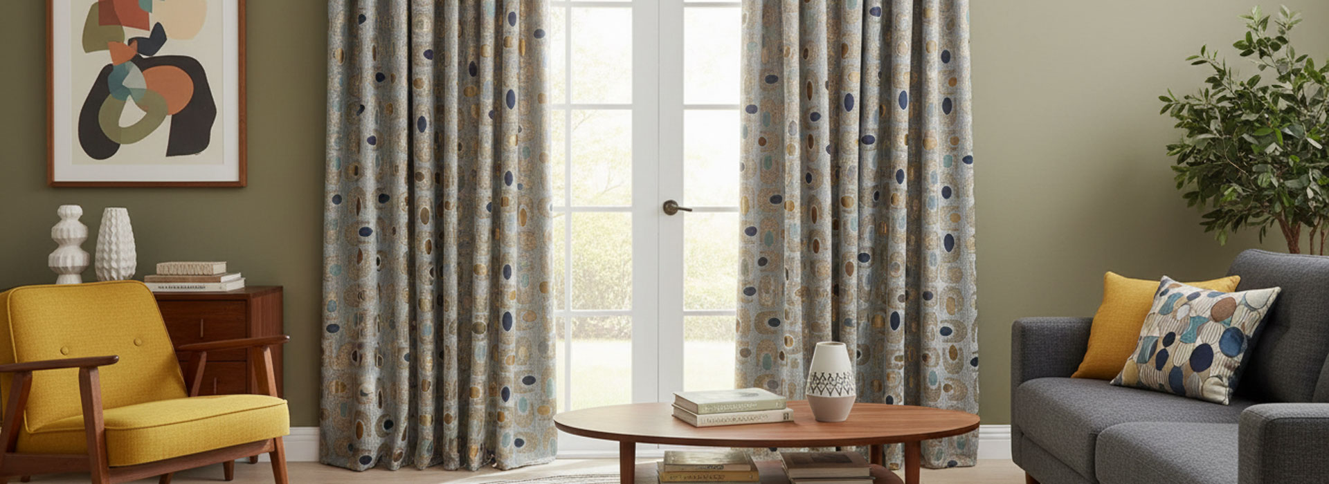 Rideaux du milieu du siècle