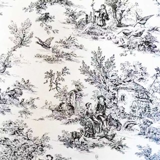 Amour Pastorale Noir Toile de Jour Chenille Rideaux 4