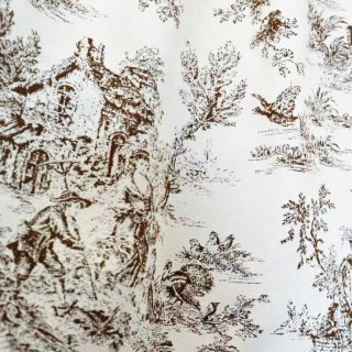 Amour Pastorale Brown Toile de Jour Chenille Rideaux 5