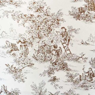 Amour Pastorale Brown Toile de Jour Chenille Rideaux 4