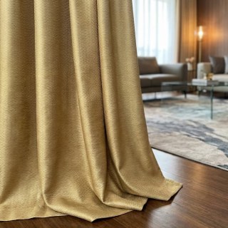 Echo Weave Chevron Zigzag Rideaux d'or géométriques