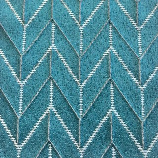 Elegante Art Deco Chevron Courroie Geométrique Teal Bleu