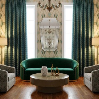 Elegante Art Deco Chevron Courroie Geométrique Teal Bleu 3